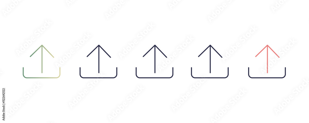 Poster looping arrows gradient, line, filled, colored icon. editable vector from user interface concept. fo