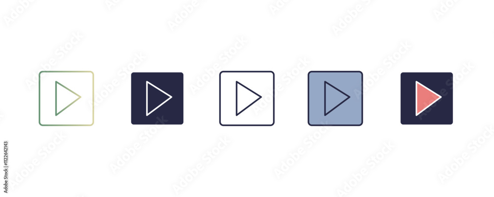 Poster rotating arrows gradient, line, filled, colored icon. editable vector from user interface concept. f