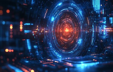 Abstract Digital Data Stream Visualization Technology