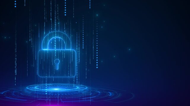 Cyber security data protection business technology privacy concept. cybersecurity, secure access user's personal information for lock security system. Encryption online digital security Network