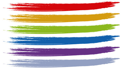 筆で書かれたカラフルな横線