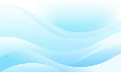 Naklejka premium Abstract Blue Wave Background Design, Smooth Curves, Gradient