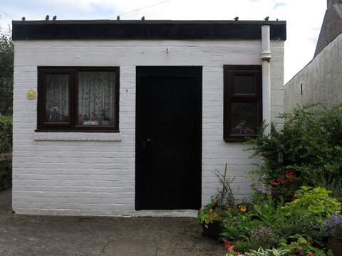 Footdee fisherman village - Cottages and sheds - Aberdeen Harbour - Scotland - UK
