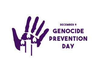 Obraz premium Genocide Prevention Day. December 9. White background.