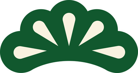 濃い緑色の松素材