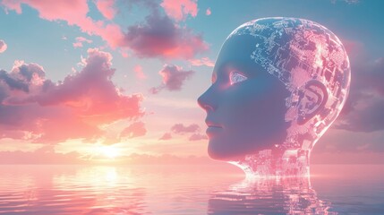 Obraz premium Advancing emotional intelligenceempathetic machine learning for human connection in technology environments