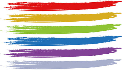 筆で書かれたカラフルな下線