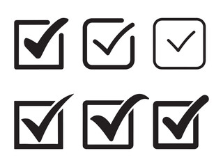 checkmark vector, checkmark icon set, approved symbol, checked checkbox mark, checkmark set, editable line