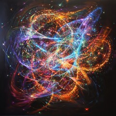 Obraz premium Exploring genetic potential dynamic light in dna holograms and optimistic evolutionary perspectives