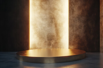 Golden 3d podium 