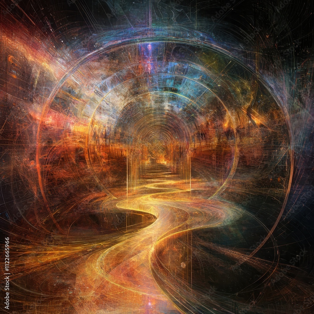Poster mapping quantum emotionsmultidimensional feelings explored in an abstract environment infusing archi
