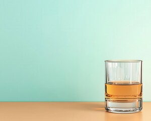 Avoiding alcohol misuse, subtle contrast display, 3D illustration