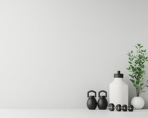 Obraz premium Fitness tips, energetic gym scene, 3D illustration