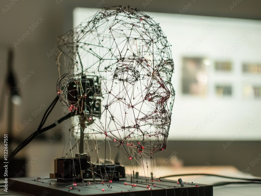 Poster exploring technological empathymapping connection points between humans and machines in a digital en