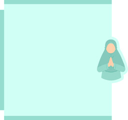 Obraz premium Islamic Text Box Frame Background