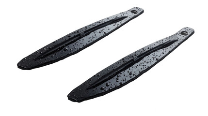 Obraz premium Wet Bike Fender Strips, Durable Black Design, Rainy Weather Protection Isolated on white background or PNG