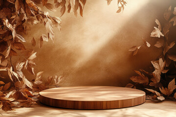 Green 3d podium with stone 