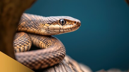 Fototapeta premium Year of Snake Chinese Zodiac Concept, Snake Weaving Through Infinity Symbol, Exploring the Mystical Connection of Nature and Spirituality