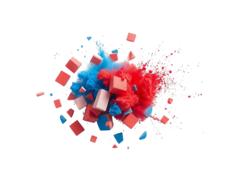 question mark made from colorful splashes