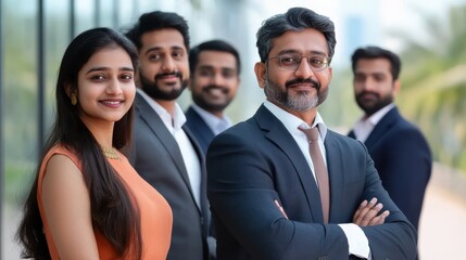 Obraz premium corporate people standing confidently