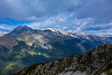 With september the autumn is coming in the Julian Alps