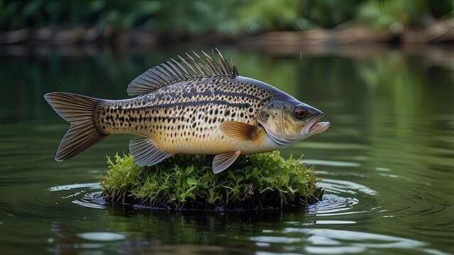 Fish swimming in clear freshwater with visible scales and fins