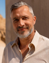 Obraz premium Desert Visionary: Middle Eastern Designer