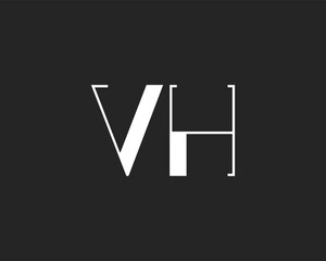 creative letter VH logo design template