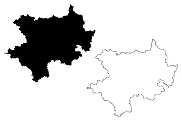 Fototapeta premium Kuldiga Municipality (Republic of Latvia, Administrative divisions of Latvia, Municipalities and their territorial units) map vector illustration, scribble sketch Kuldiga map