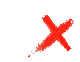 red cross isolated on white