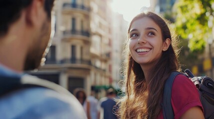 A student learning a foreign language with a local tutor.