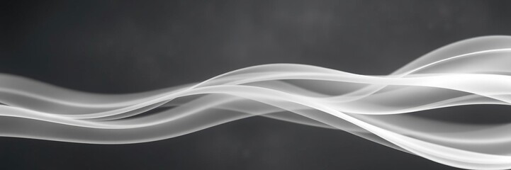 Obraz premium Soft focus white and gray wave on a dark gray background with subtle texture, smooth fluid, gradient blue