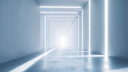 Obraz premium Minimalist Geometric Background with Bright Light in Abstract Space