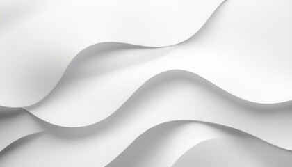 Abstract White Waves Of Textured Paper