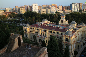 Fototapeta premium City of Malaga viewed from Alcazaba fortress - Province of Málaga - Autonomous Community of Andalusia - Spain