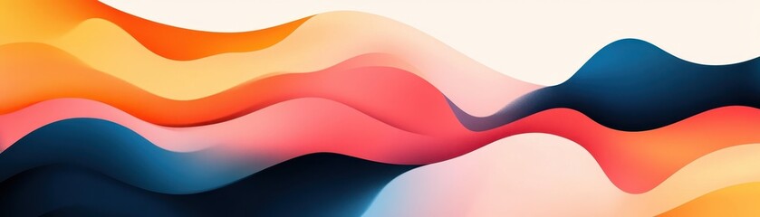 Fototapeta premium Abstract Colorful Waves Flowing Smoothly Together