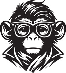 Fototapeta premium Cool Monkey Wearing Sunglasses