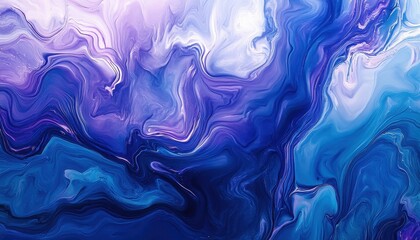 Obraz premium Abstract Blue and Purple Swirling Paint Texture