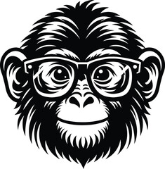 Fototapeta premium Cool Monkey Wearing Sunglasses