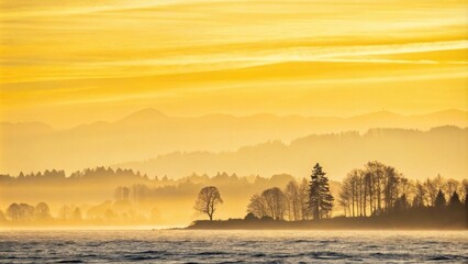 Watercolor painting of a warm yellow background with soft gentle curves, gentle texture, soft curves, , warm tone, natural colors