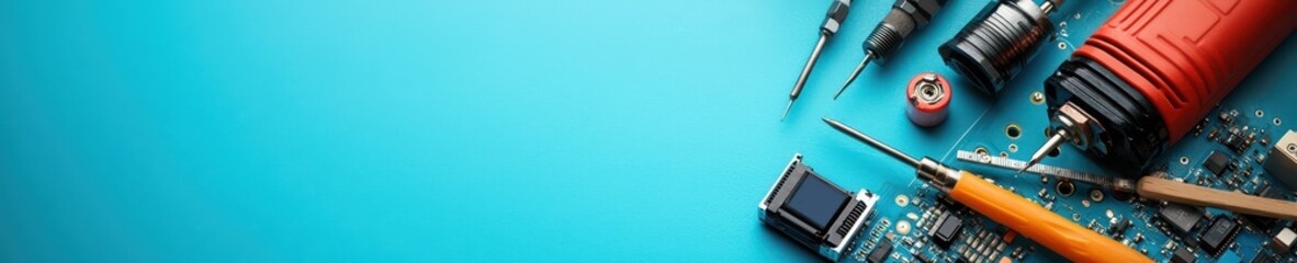 Battery replacement for electronics workshop environment precision tools close-up viewpoint for optimal performance