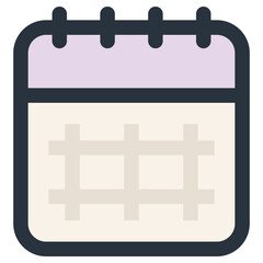 Obraz premium Calendar icon isolated on white background