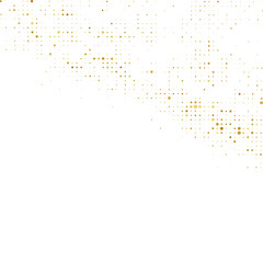 Obraz premium Golden halftone pattern on white background