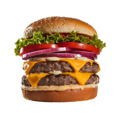 hamburger isolated on white.