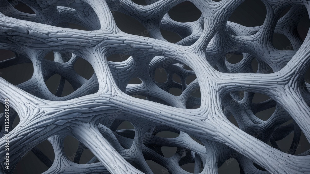 Aufkleber Microstructure analysis of polymer material laboratory setting scientific image high detail close-up view advanced research