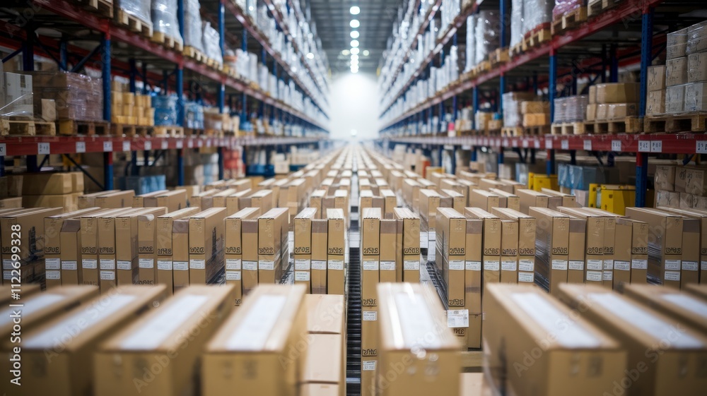 Poster efficient warehouse operations boosting outbound logistics in a modern distribution center environme