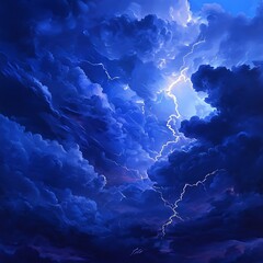 lightning in the sky