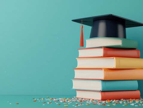 Celebrating educational milestoneslearning journey with books and certificates in a bright environment