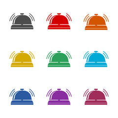 Fototapeta premium Hotel service bell icon isolated on white background. Set icons colorful