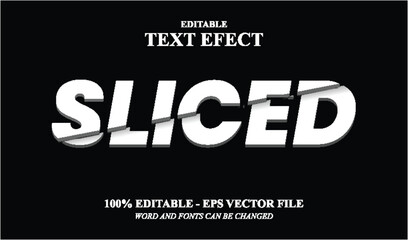 Obraz premium EDITABLE TEXT EFFECT SLICED 3D SHADOW